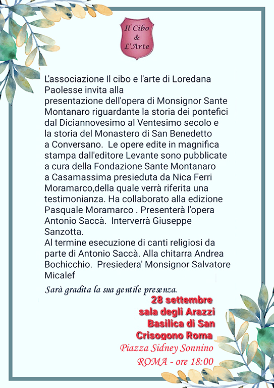 La cultura segreta di una Italia segreta. Opera e fondazione Sante Montanaro” di Antonio Saccà