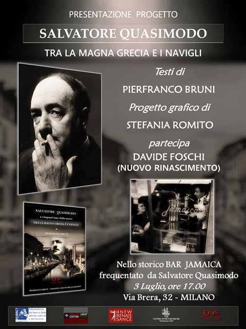 A Milano il prossimo 3 luglio anteprima dello studio di Pierfranco Bruni su Salvatore Quasimodo a cinquant’anni dalla morte