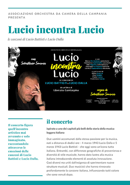 Sebastiano Somma interprete e regista di Lucio incontra Lucio