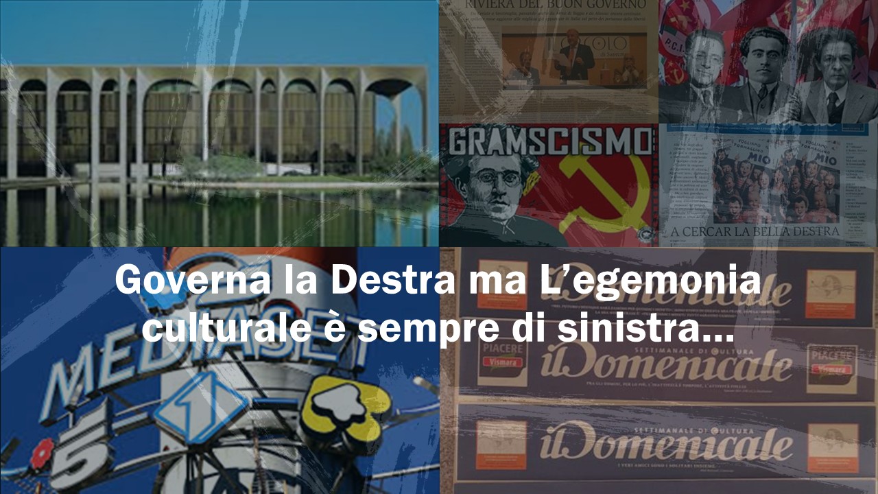 Governa il centrodestra ma l’egemonia culturale e’ sempre di sinistra - di Domenico Bonvegna