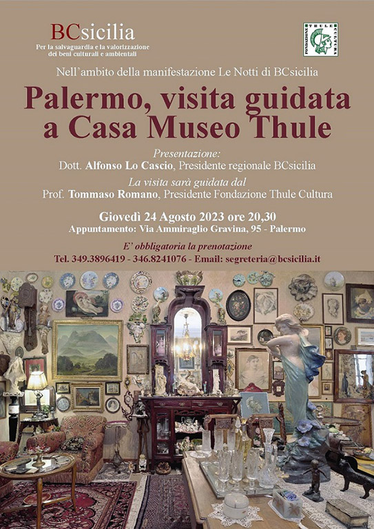 Visita guidata alla Casa Museo Thule di Palermo, Giovedì 24 Agosto 2023 