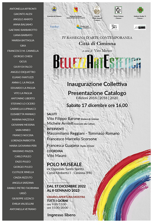 Inaugurazione della IV Rassegna d'arte Contemporanea "BellezzArtEstetica". Sabato 17 dicembre 2022 a Ciminna